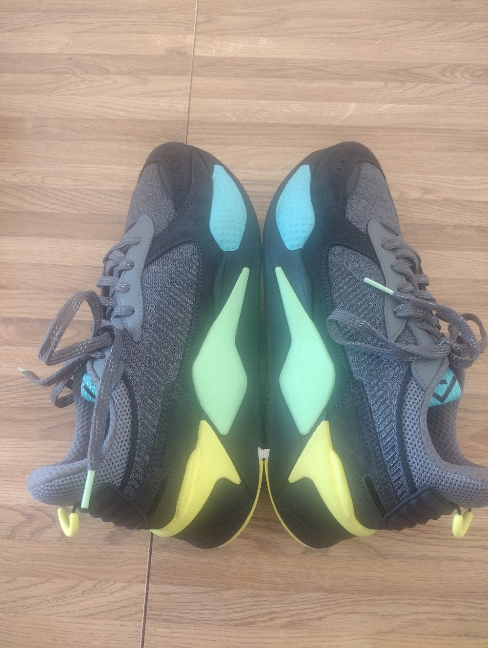 Puma RS-X Highlighter Castlerock Fluorescent Yellow Size 9 Men's Sneakers - Picture 6 of 8